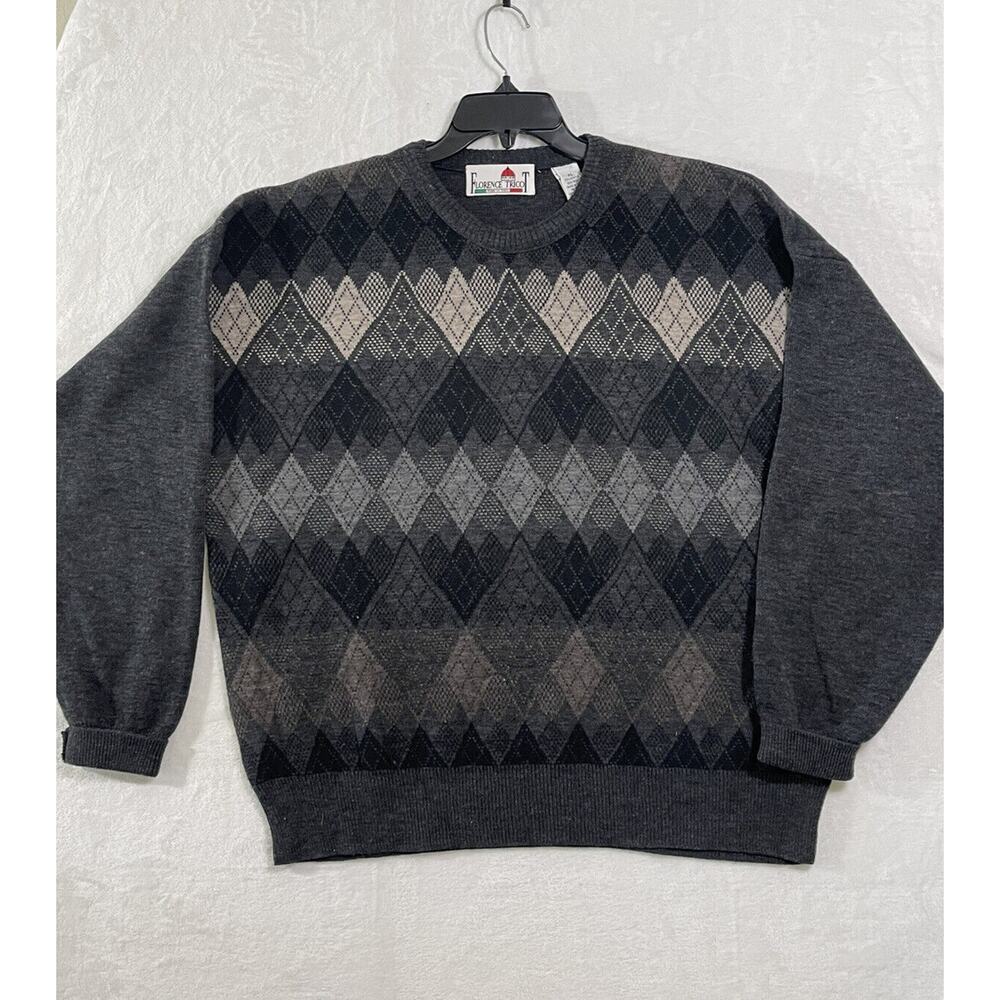 Florence Tricot Vintage‎ Pullover Sweater XL Mens Coogi Style M Italy Wool Blend